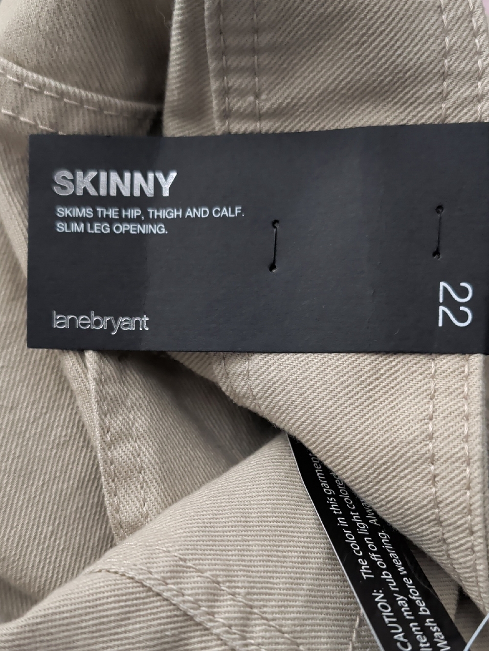Lane Bryant 22. Light Beige Women's Skinny Jeans Brand New With Tags - Picture 7 of 7